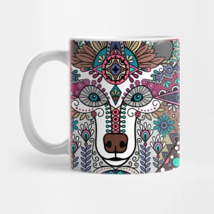 Wolf Head Ornament Geometric Mug